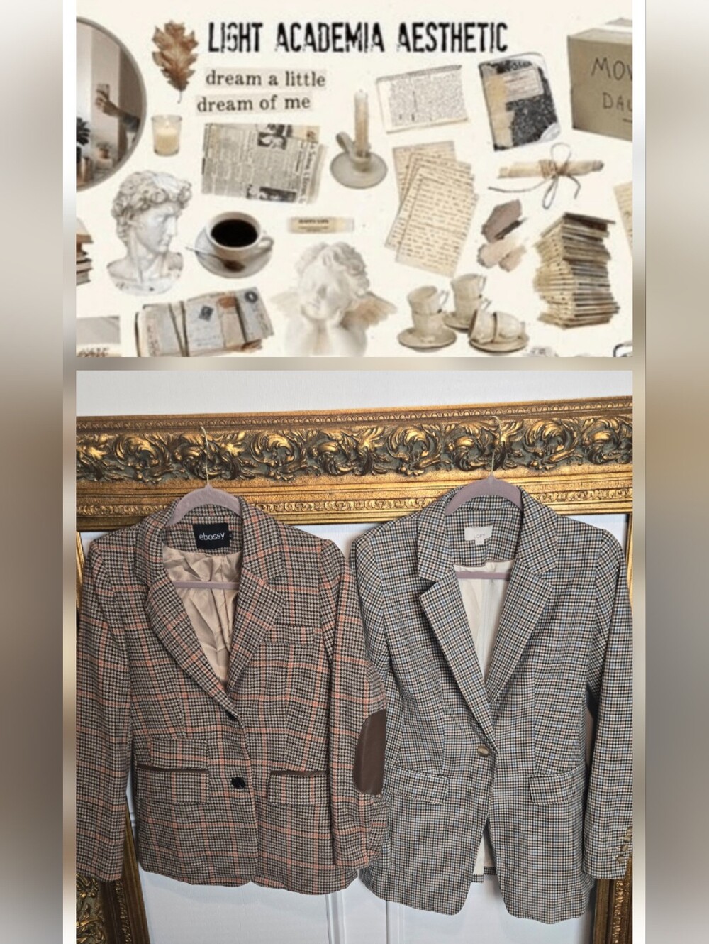Academic/Heritage Blazer Capsule Duo Old Money Plaid Jacket Loft Ebossy Sz 0 XS